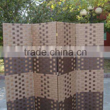 wholesale paper handmade woven folding screen room partition separator                        
                                                Quality Choice