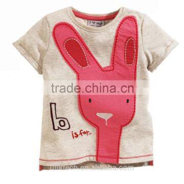 baby Bunny cute applique picture girls fashion summer t shirt                        
                                                Quality Choice