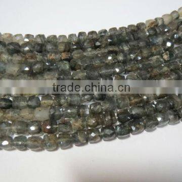 Rutilated Quartz faceted box wholesale beads