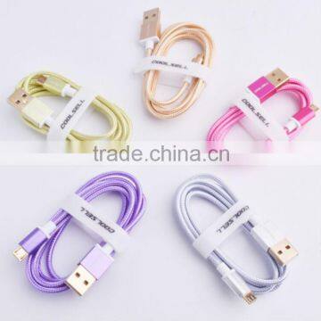 High quality high selling micro usb braided cable for Andriod