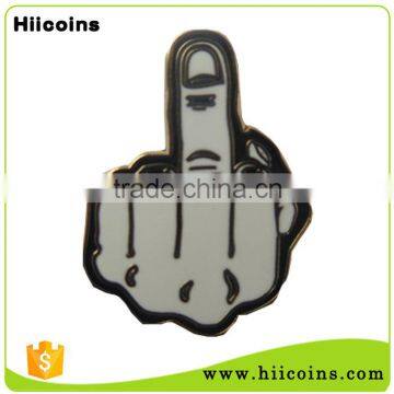 Top Quality Lightning Bolt Metal Hand Shaped enamel lapel hat pin