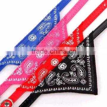 puppy fashion nylon pet neckerchief leather dog collar