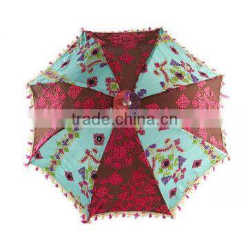 Royal Colorful Umbrellas-Parasols in tribal Hand embroidered from India