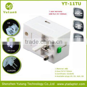 All in One EU USA Australia UK Travel Plug World Travel USB Power Adapter