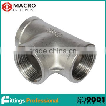 DIN 2999 stainless steel threaded pipe fittings Tee