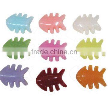 cute acrylic fish bone decoration beads