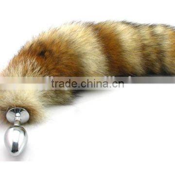 TOP quality ALLOY anal plug with fox tail metal butt plug anal insert sex toy