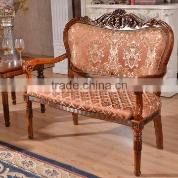 European new design wooden chair frame 2 seat rest recliner chair