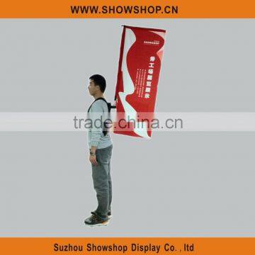 Economical Backpack Harness Knapsack Flag banner Advertising display exhibition Stand