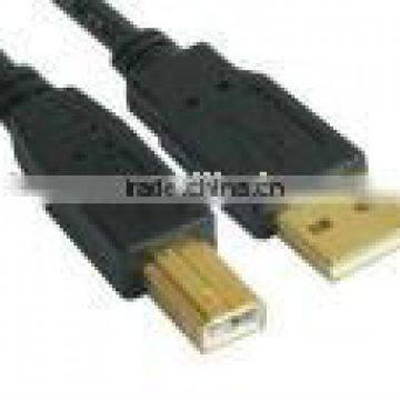 USB2.0 AM to BM Cable with Goldplated