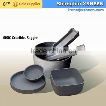 SiSiC silicon carbide crucibles