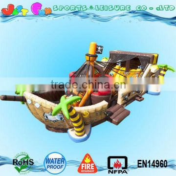 jungle inflatable pirateship,kids playground inflatable pirate ship