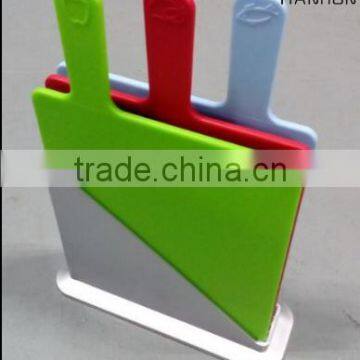 3pcs Colorful PP Chopping Cutting board With Stand