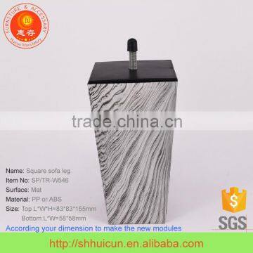 Morden Design Square Type Wooden Finish Plastic Feet for Metal Chairs