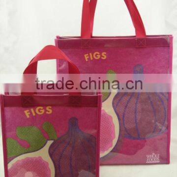 R-PET non woven printing with pvc waterproof bag for shopping