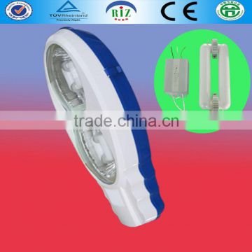 street lamp under of young with induction lamp source