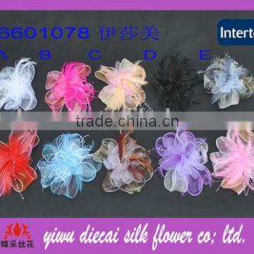 Fashionable hair decorative fabric flower