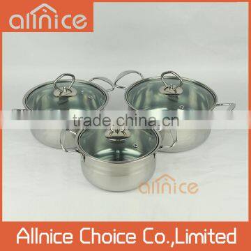 wholesale stainless steel cooking pot dinner set with glass lid/stainless steel manufacturer/cookware set stainless steel