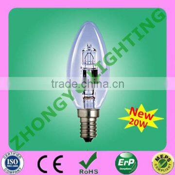 C35 Candle 20W E14 tungsten halogen lamp