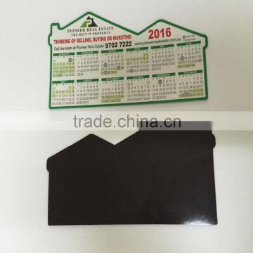 hot selling custome shape 2016 calendar fridge magnet