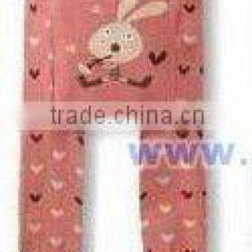 baby footless tights with rabbit on the back