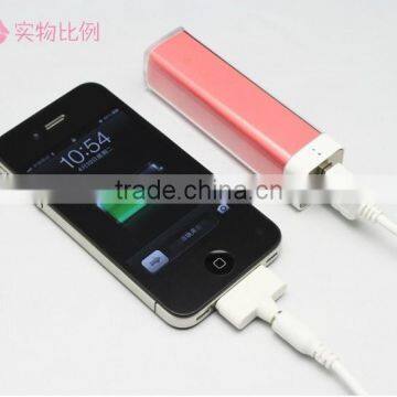 New Lipstick Mobile Power Bank, 2600mah External Battery Charger Portable Power Bank for Mobile Phone photo-3