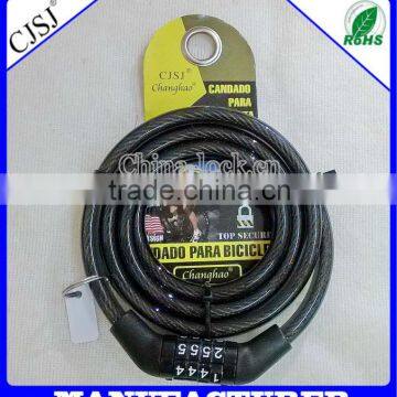 CH-203 high quality specialized 120cm wire bike lock cable