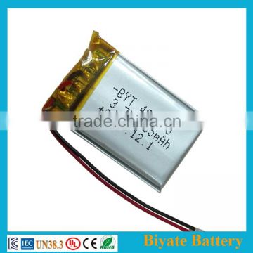 402030 185mAh 3.7v 4v rechargeable polymer warm shoes battery