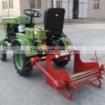 mini tractor with potato harvest