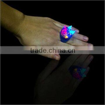 Blinking TPR led jelly finger ring light