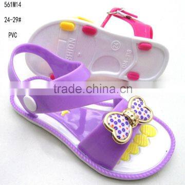 2016 cute style new model girls cheap PVC jelly sandals