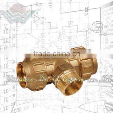 WD-9209 Brass Pipe Fitting Of Tee Female For pex-al-pex Pipe