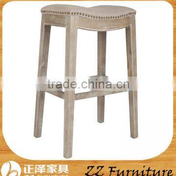 wholesale European Solid Oak Wooden Bar Stool