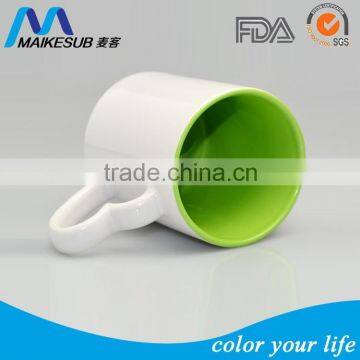 Hot sale 11oz color inside mug for sublimation wholesale