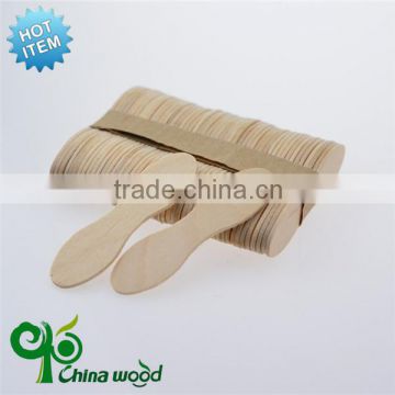 China factory supply disposable wooden straight edge ice cream sticks