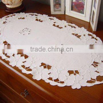 Vintage Hand Embroidered Tray Cloth photo-6