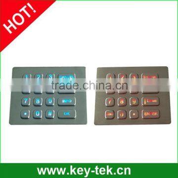 16 Keys IP65 Dynamic Waterproof Keypad With Backlight photo-4