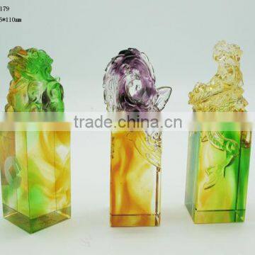 coloured Glaze animal Seal statue