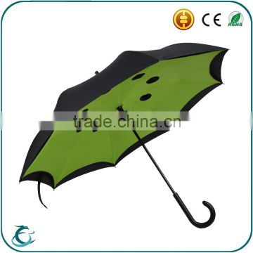 New design waterproof inverted up side down rain umbrella for car