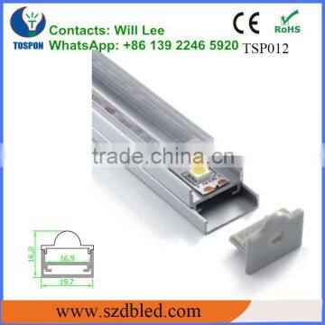 Alloy 6063 Series Aluminum Led Profile PC Cover Clear/frosted/milky photo-4