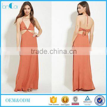 Formal Elegant Dress Halter Cutout Maxi Dress For Women