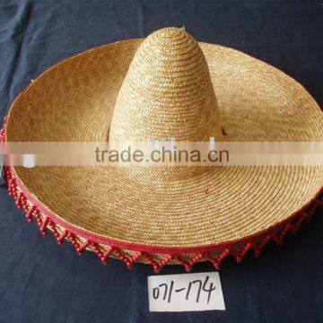 Mexico hat,big brim hat, wheat straw hat