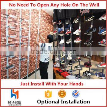 Huohua Multi-function Easy Assembly Shoe Store Using Wire Shoe Rack photo-2