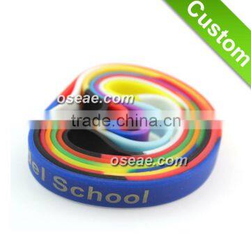 Personlized silicone bracelet logo printed and silicone bracelet logo printing