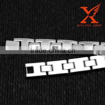 Wholesale Europe Jewelry 316l Silver Stainless Steel Bracelet Clasp For Fashion Men photo-3