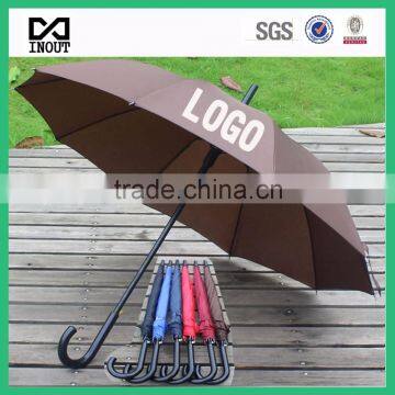 10 ribs strong windproof metal stick Logo advertising umbrella