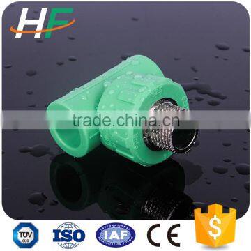  china manufacturer PPR Male Tee with Brass Insert