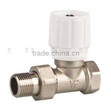 Forged brass angle radiator valve