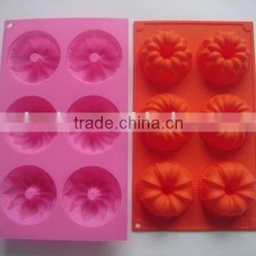 small savarin 6 cavity silicone cake mould