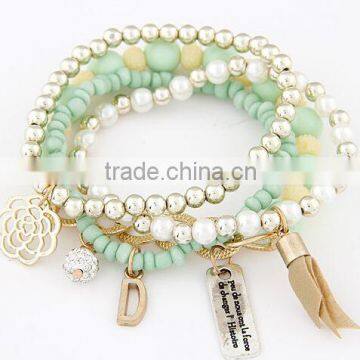 CZ97319 2016 Hot Sale Summer Fashion pearl Bracelet For lady